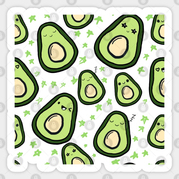 kawaii avocado Sticker by SturgesC